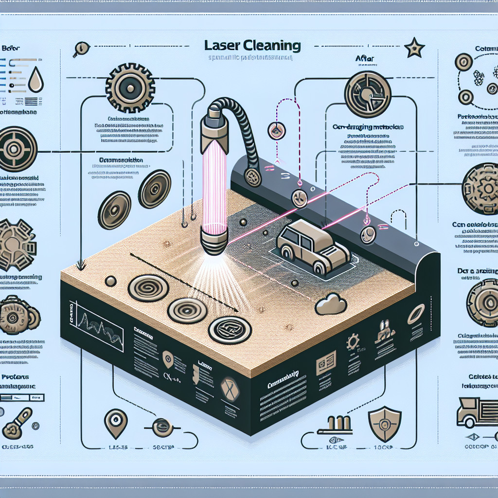 Laser cleaning for removing contaminants from rubber surfaces